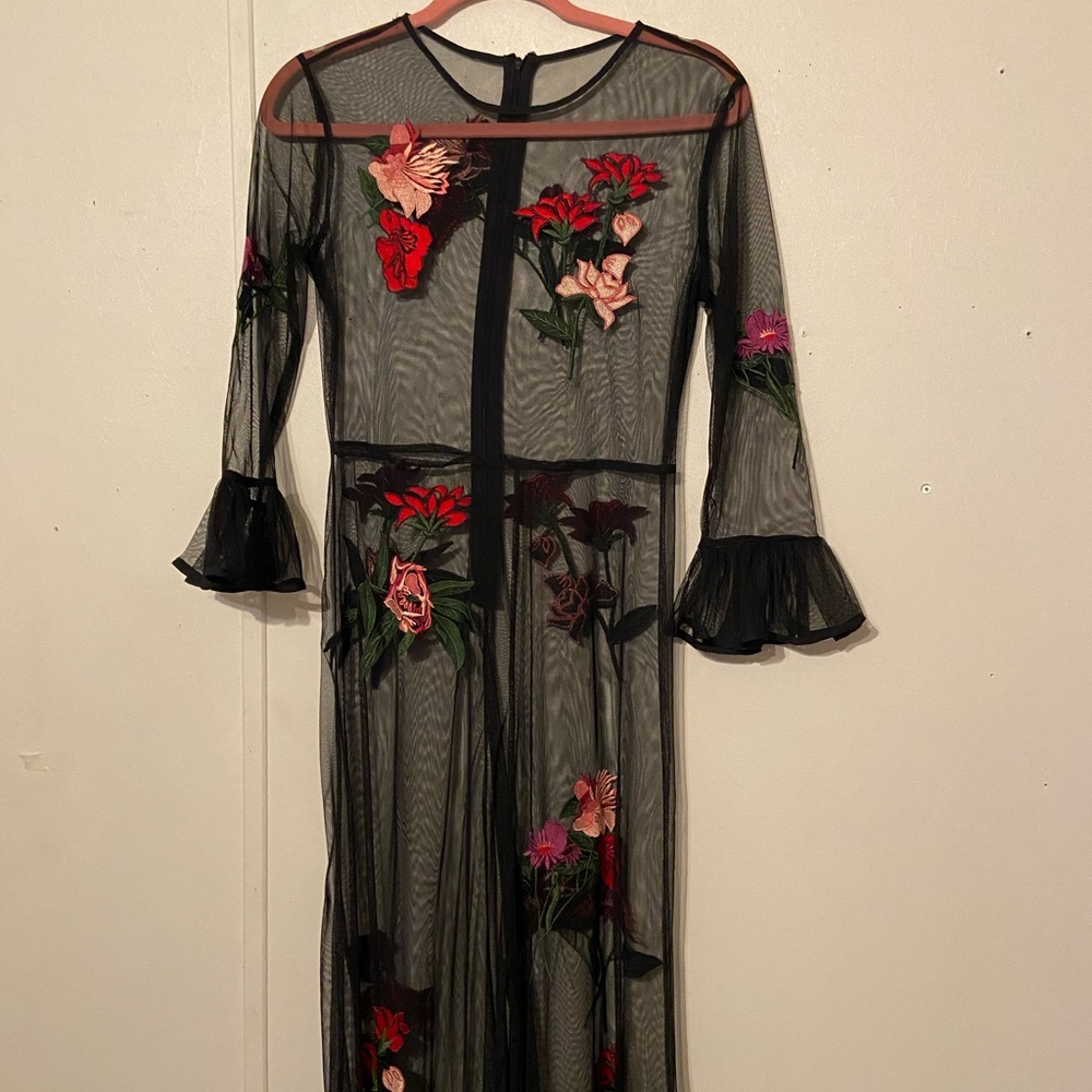 Sheer embroidered dress!